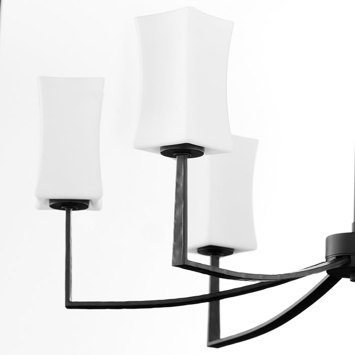 Quorum 681-8-59 Eight Light Chandelier, Matte Black