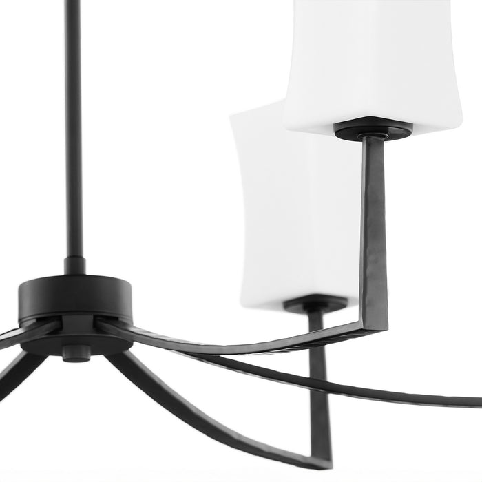 Quorum 681-8-59 Eight Light Chandelier, Matte Black