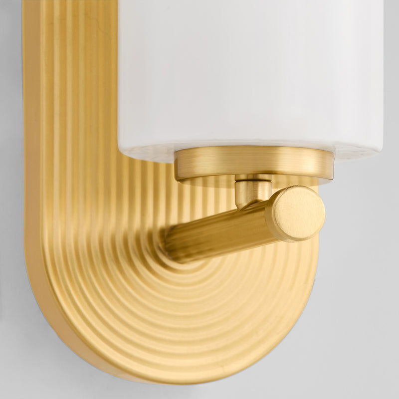 Quorum 5228-1-80 One Light Wall Mount, Aged Brass