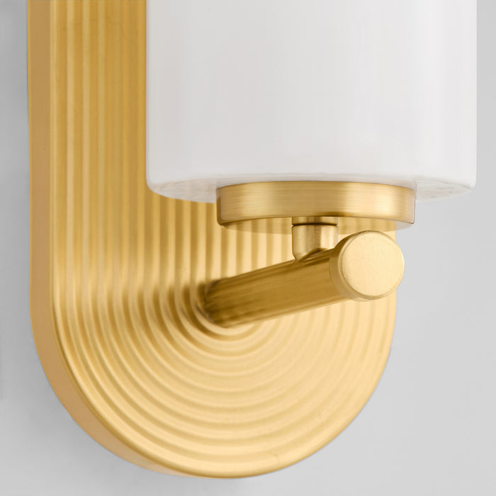 Quorum 5228-1-80 One Light Wall Mount, Aged Brass
