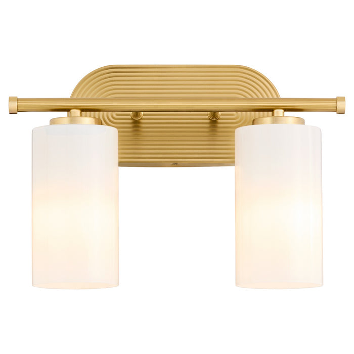 Quorum 5228-2-80 Two Light Vanity, Aged Brass