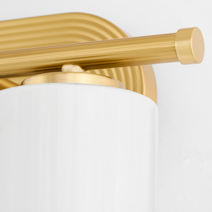 Quorum 5228-2-80 Two Light Vanity, Aged Brass