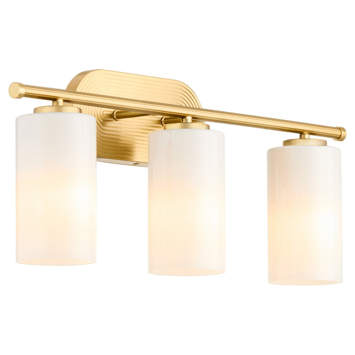 Quorum 5228-3-80 Three Light Vanity, Aged Brass