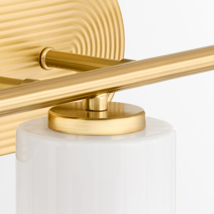 Quorum 5228-3-80 Three Light Vanity, Aged Brass