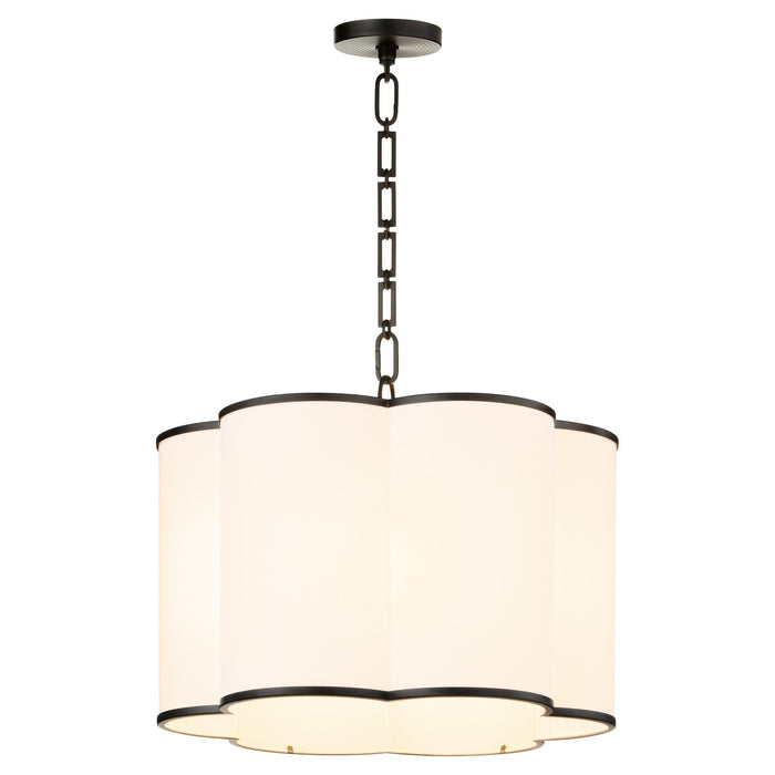 Quorum 8228-4-59 Four Light Pendant, Matte Black