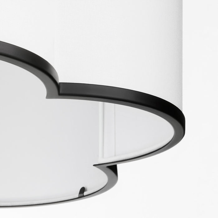 Quorum 8228-4-59 Four Light Pendant, Matte Black