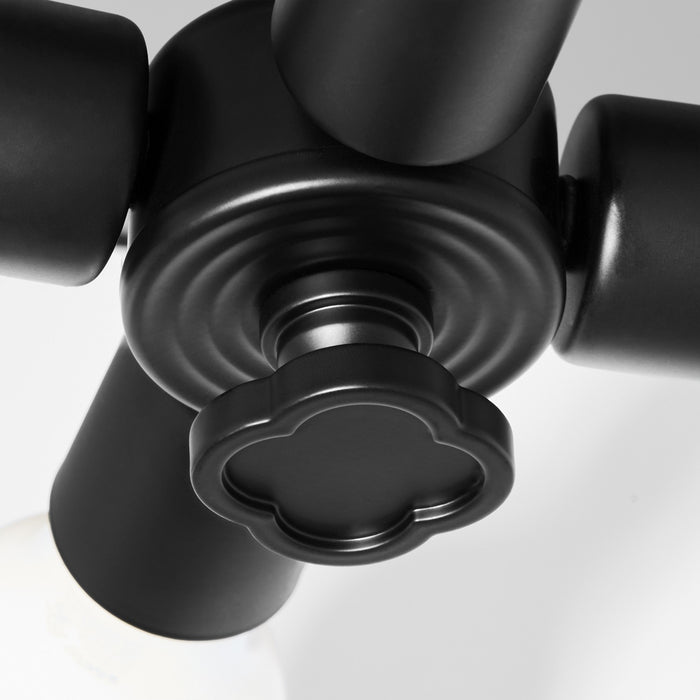 Quorum 8228-4-59 Four Light Pendant, Matte Black
