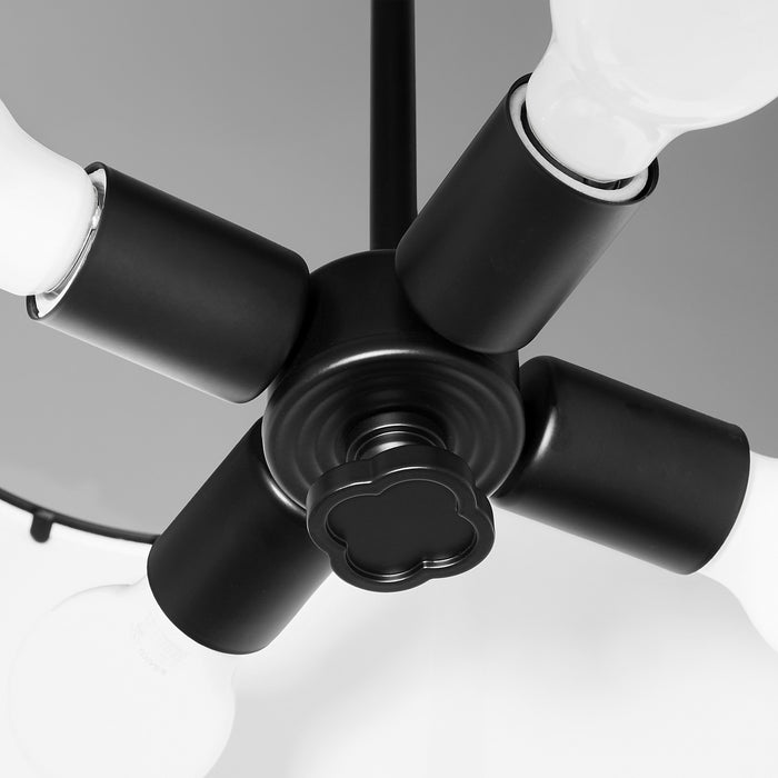 Quorum 8228-4-59 Four Light Pendant, Matte Black