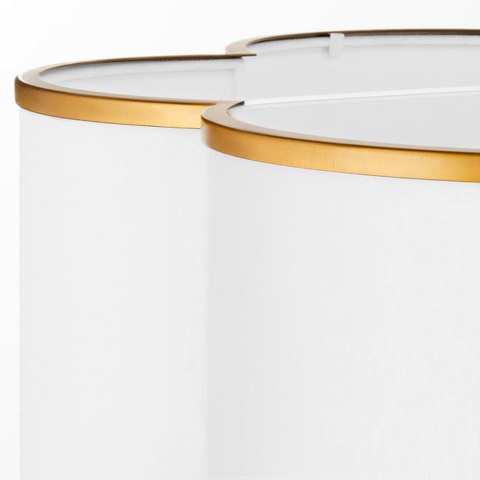 Quorum 8228-4-47 Four Light Pendant, Non-Lacquered Brass