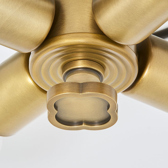 Quorum 8228-4-47 Four Light Pendant, Non-Lacquered Brass