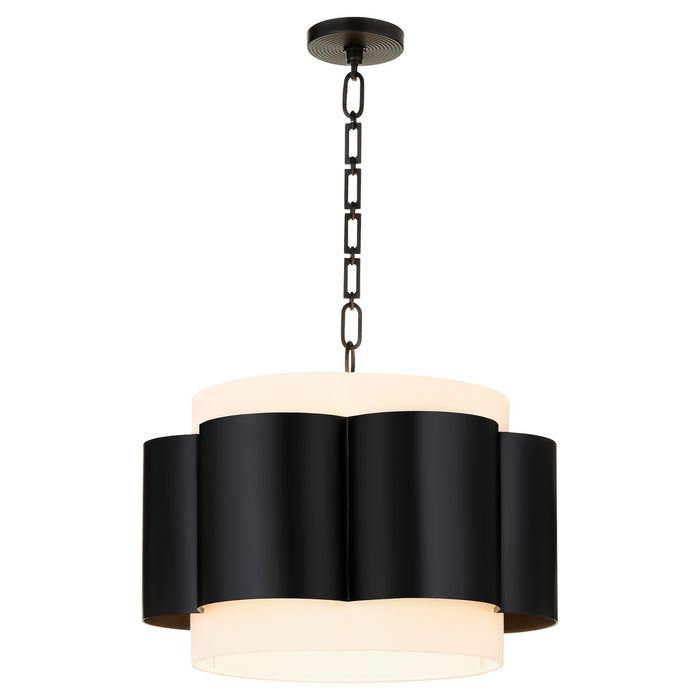 Quorum 8229-4-59 Four Light Pendant, Matte Black