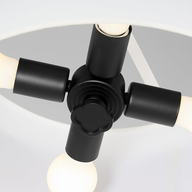 Quorum 8229-4-59 Four Light Pendant, Matte Black