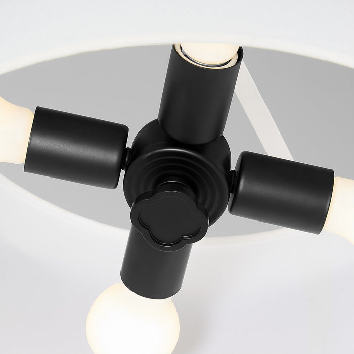 Quorum 8229-4-59 Four Light Pendant, Matte Black