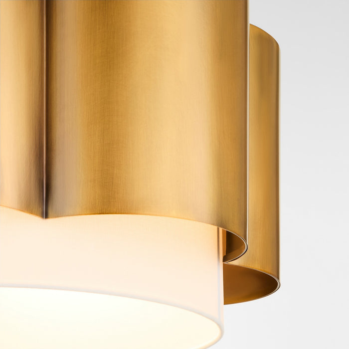 Quorum 8229-4-47 Four Light Pendant, Non-Lacquered Brass