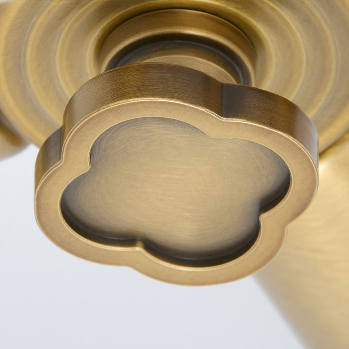 Quorum 8229-4-47 Four Light Pendant, Non-Lacquered Brass