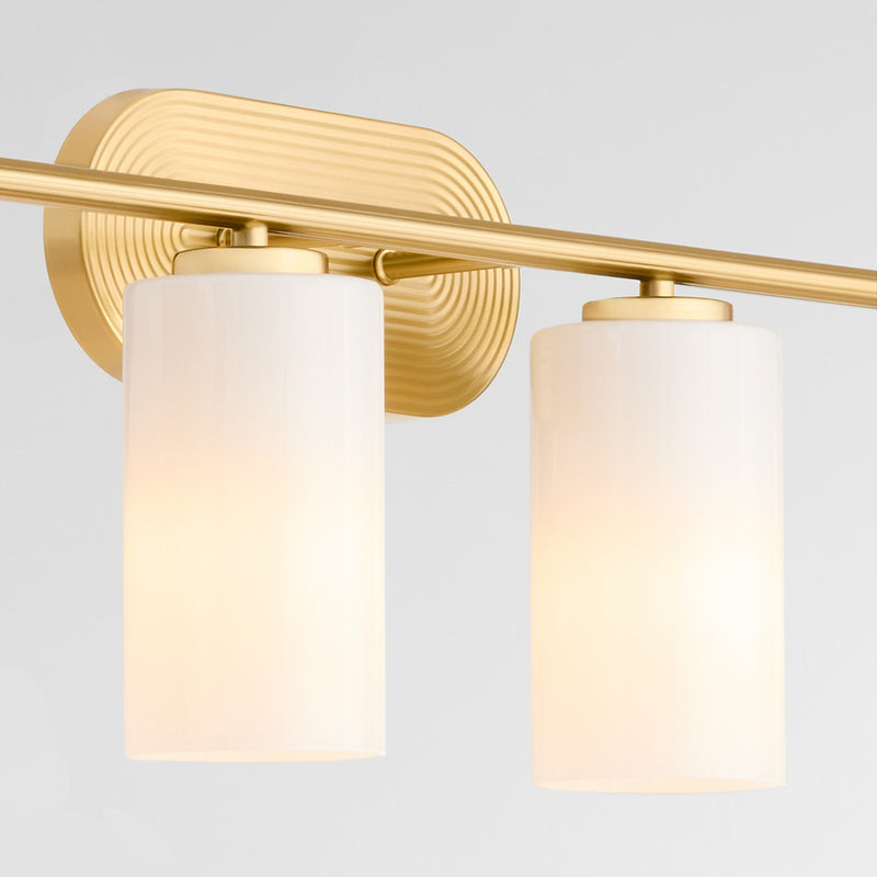 Quorum 5228-4-80 Four Light Vanity, Aged Brass