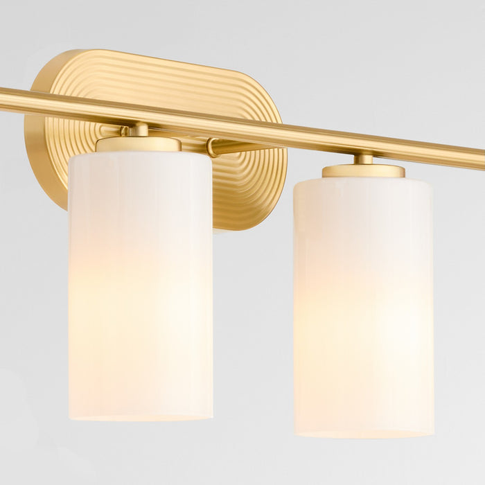 Quorum 5228-4-80 Four Light Vanity, Aged Brass