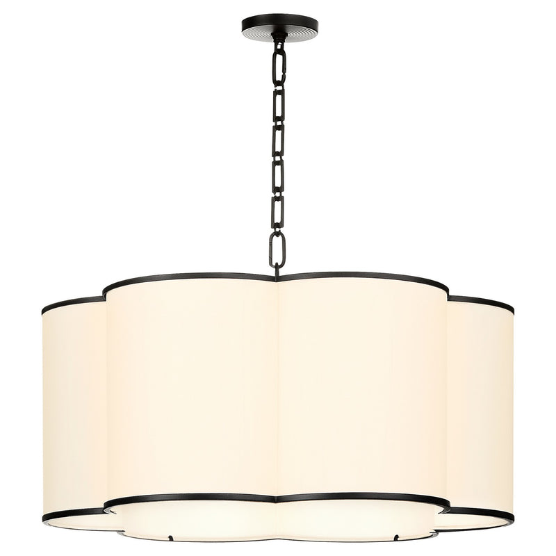 Quorum 8228-6-59 Six Light Pendant, Matte Black
