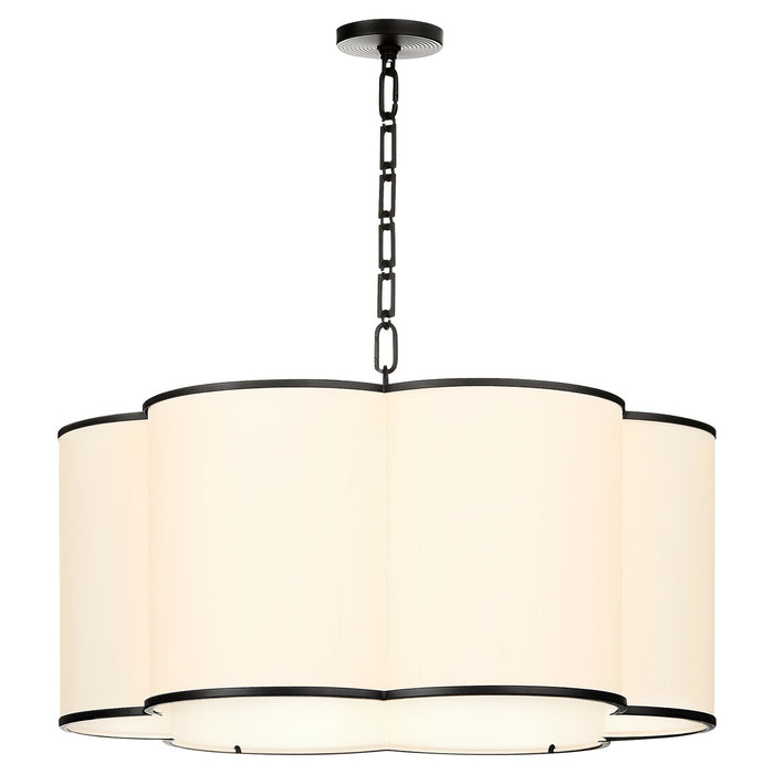 Quorum 8228-6-59 Six Light Pendant, Matte Black