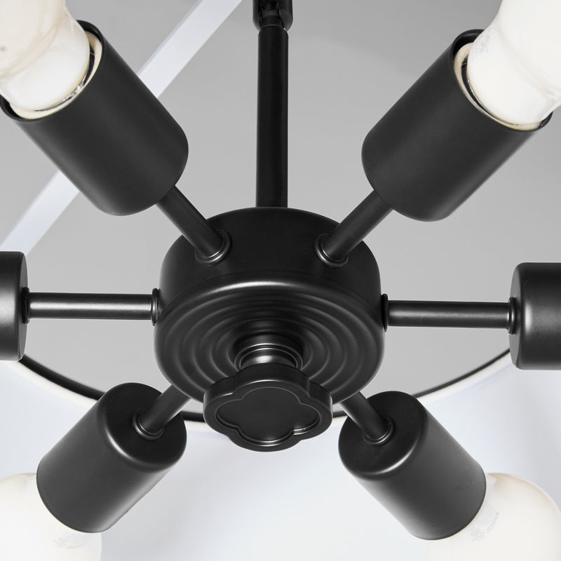 Quorum 8228-6-59 Six Light Pendant, Matte Black