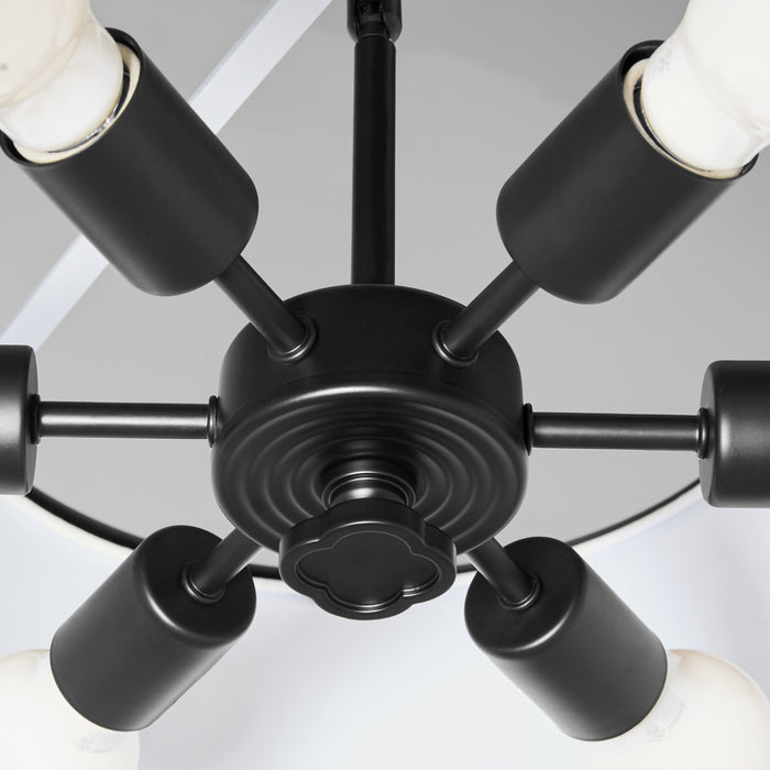 Quorum 8228-6-59 Six Light Pendant, Matte Black