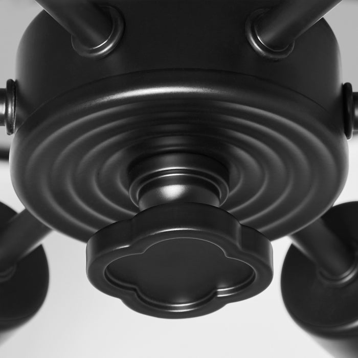 Quorum 8228-6-59 Six Light Pendant, Matte Black