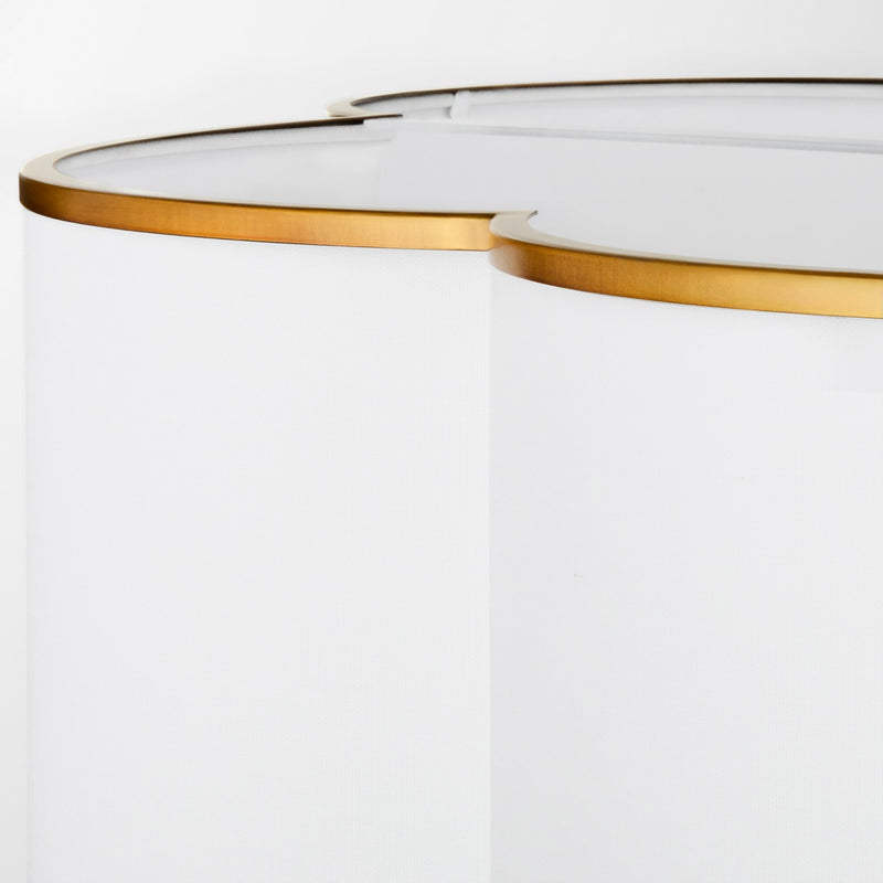 Quorum 8228-6-47 Six Light Pendant, Non-Lacquered Brass
