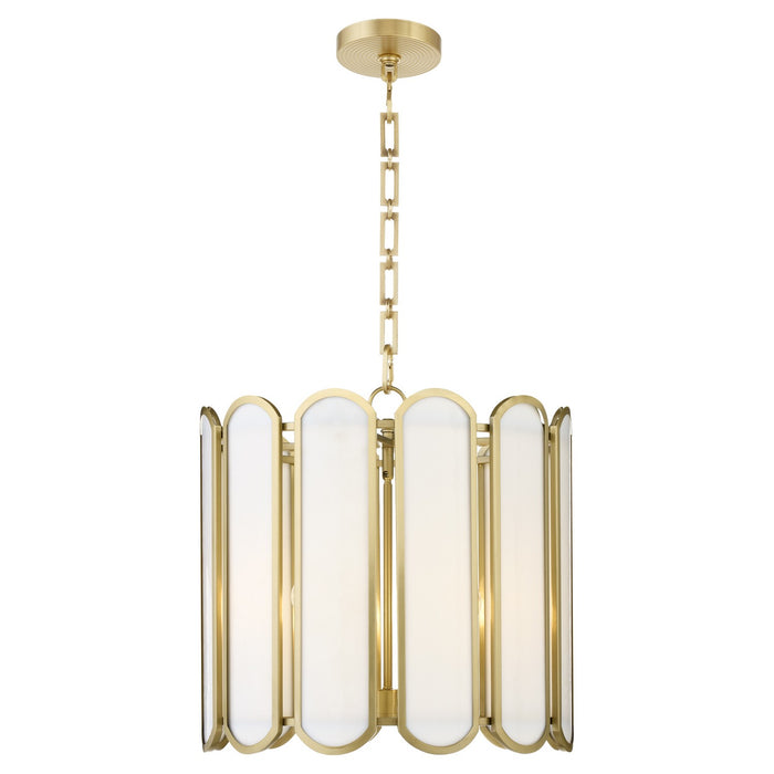 Quorum 824-4-80 Four Light Pendant, Aged Brass