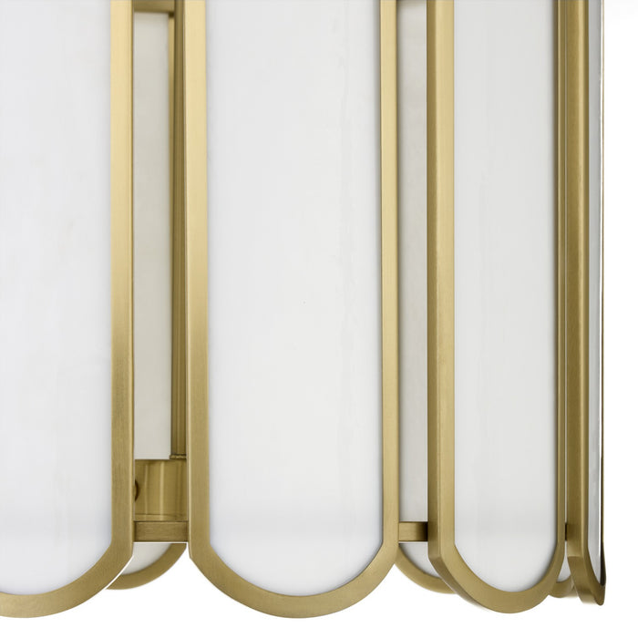 Quorum 824-4-80 Four Light Pendant, Aged Brass