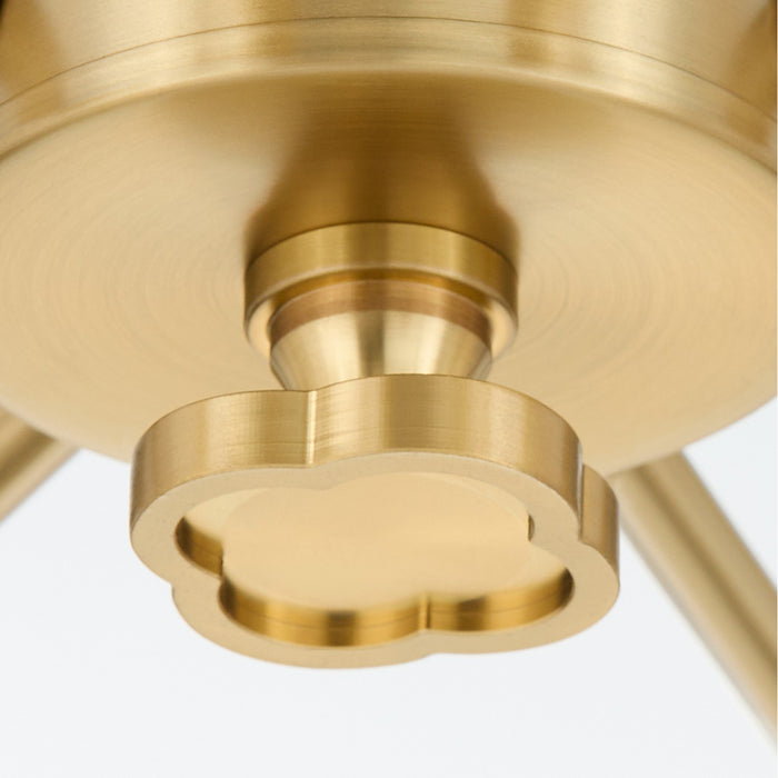 Quorum 824-4-80 Four Light Pendant, Aged Brass