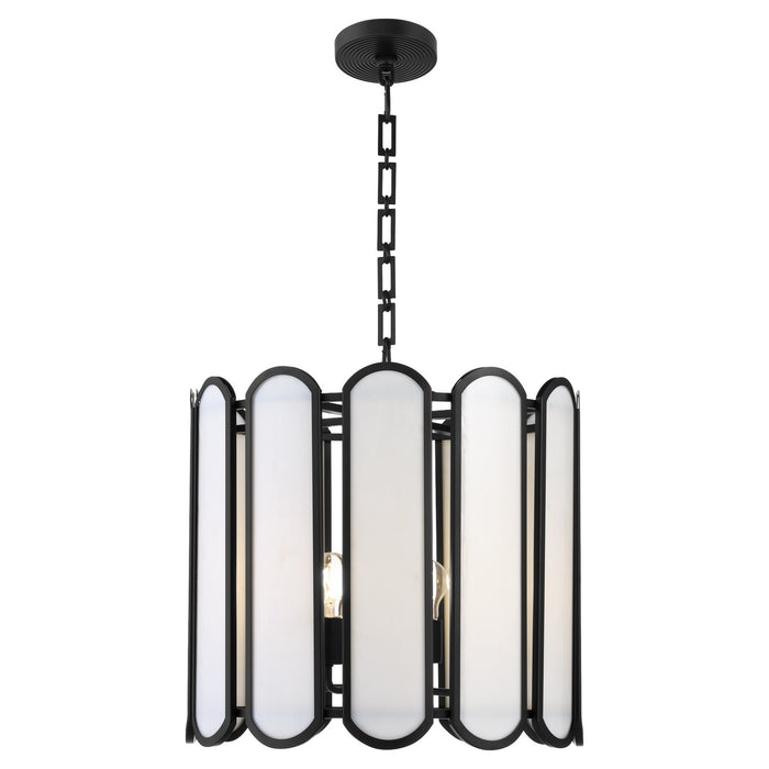 Quorum 824-4-59 Four Light Pendant, Matte Black