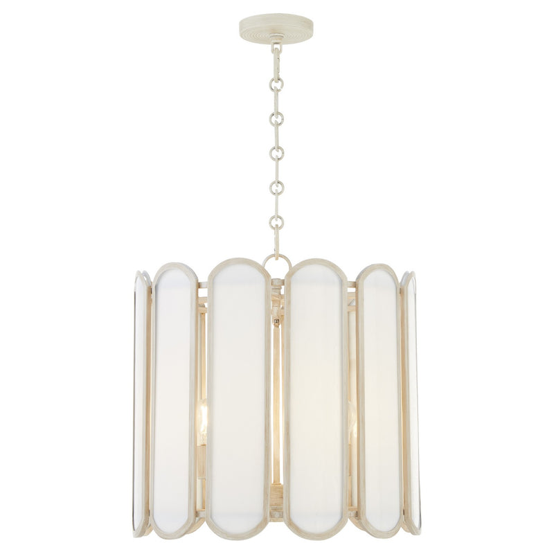 Quorum 824-4-52 Four Light Pendant, Washed Oak
