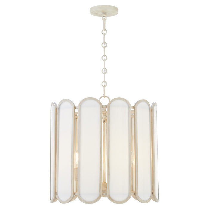 Quorum 824-4-52 Four Light Pendant, Washed Oak