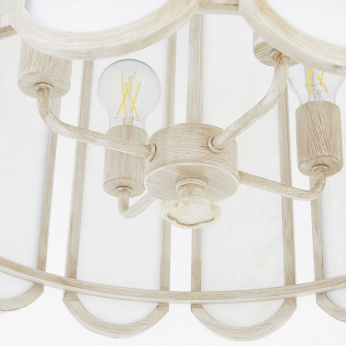 Quorum 824-4-52 Four Light Pendant, Washed Oak