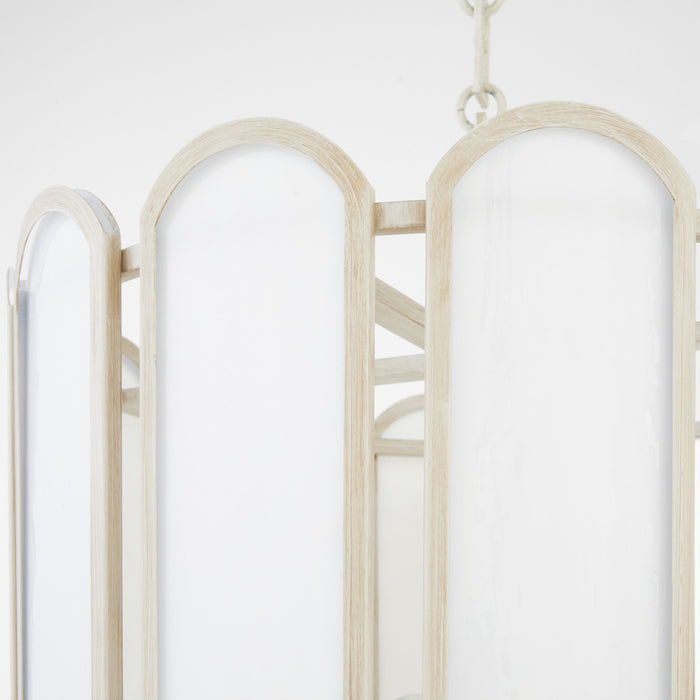 Quorum 824-4-52 Four Light Pendant, Washed Oak