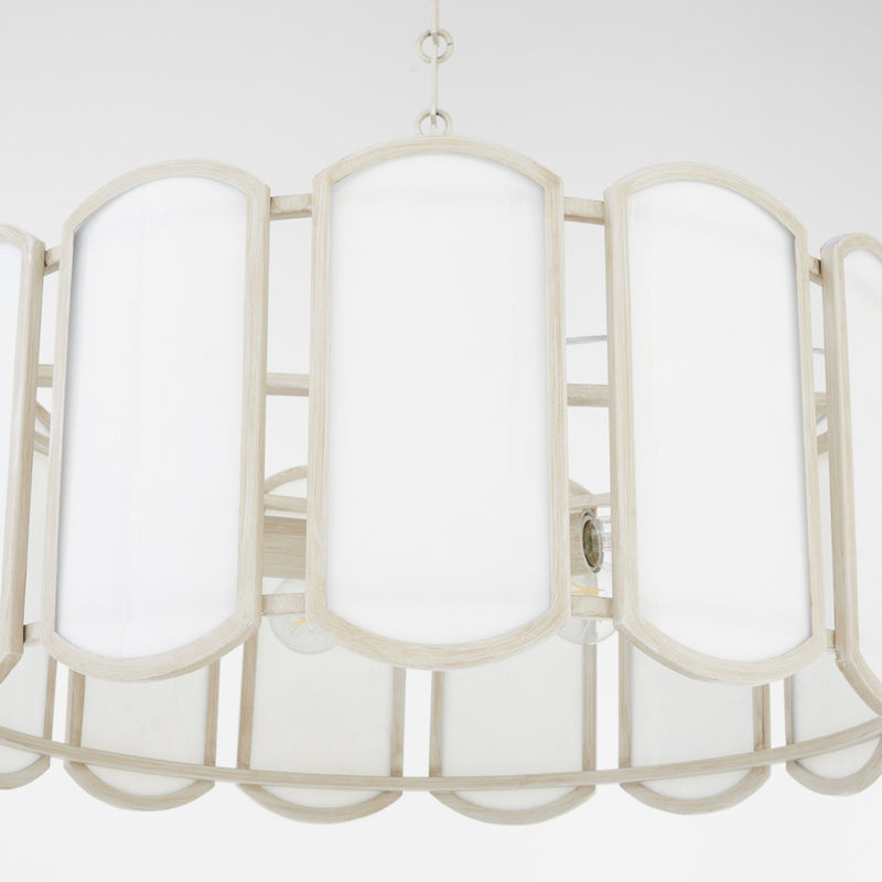 Quorum 824-5-52 Five Light Pendant, Washed Oak