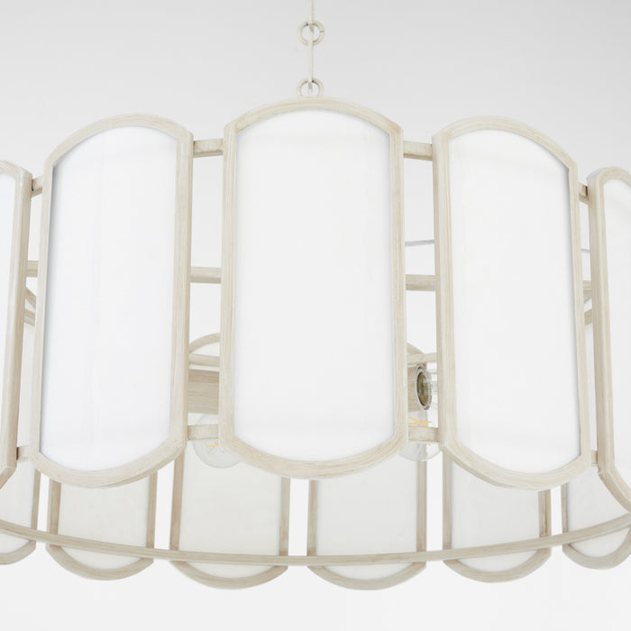 Quorum 824-5-52 Five Light Pendant, Washed Oak