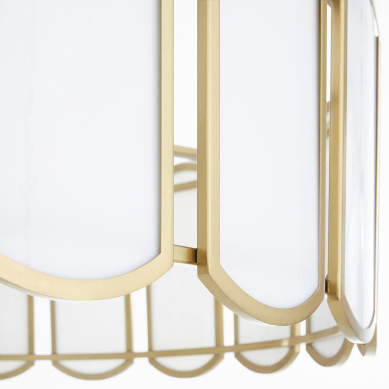 Quorum 824-8-80 Eight Light Pendant, Aged Brass