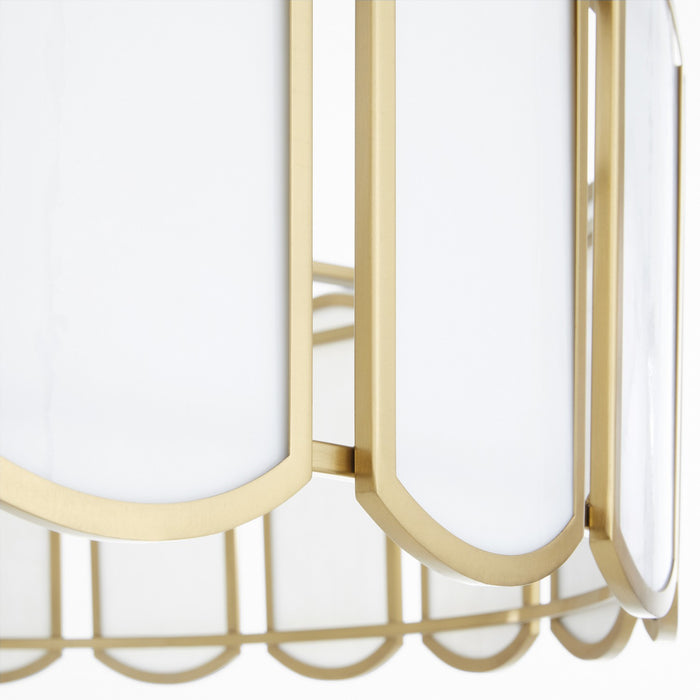 Quorum 824-8-80 Eight Light Pendant, Aged Brass