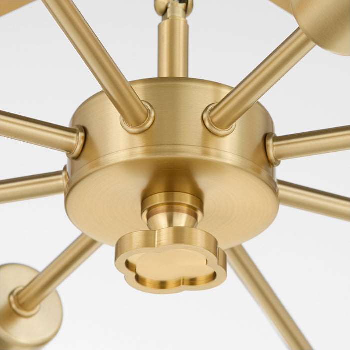 Quorum 824-8-80 Eight Light Pendant, Aged Brass