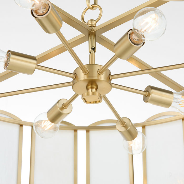 Quorum 824-8-80 Eight Light Pendant, Aged Brass