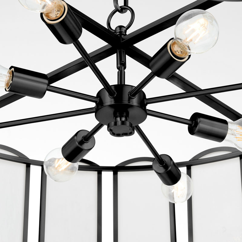 Quorum 824-8-59 Eight Light Pendant, Matte Black