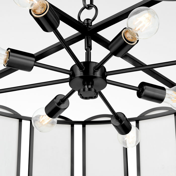 Quorum 824-8-59 Eight Light Pendant, Matte Black