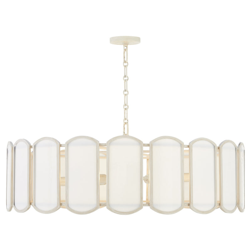 Quorum 824-8-52 Eight Light Pendant, Washed Oak