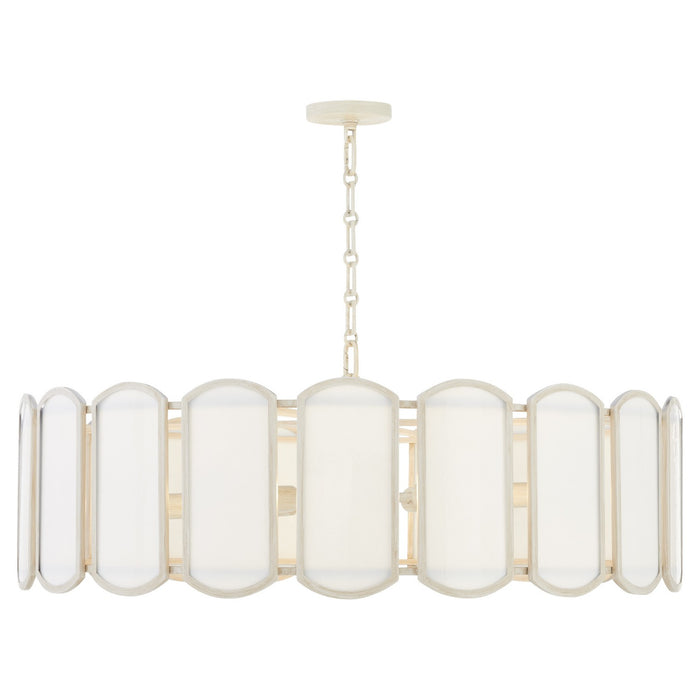 Quorum 824-8-52 Eight Light Pendant, Washed Oak