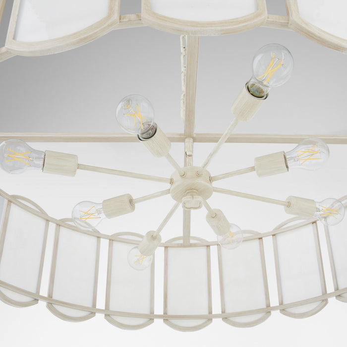 Quorum 824-8-52 Eight Light Pendant, Washed Oak