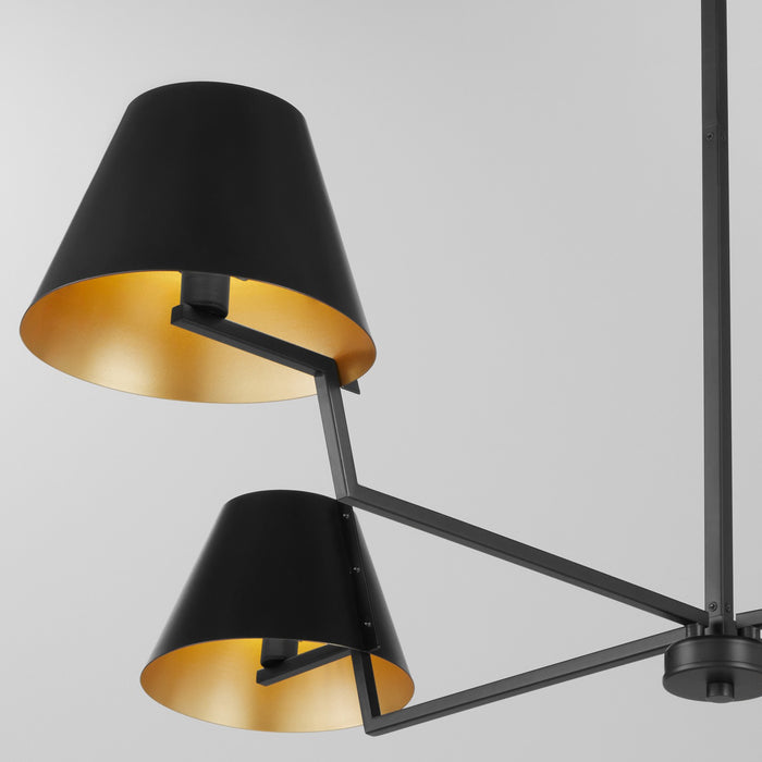 Quorum 668-4-59 Four Light Chandelier, Matte Black