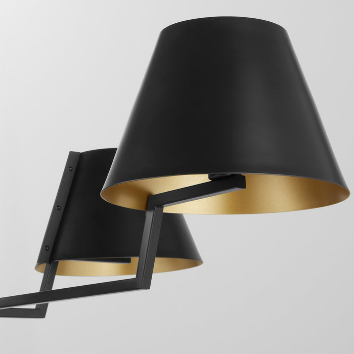 Quorum 669-4-59 Four Light Linear Chandelier, Matte Black