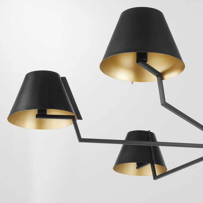 Quorum 668-6-59 Six Light Chandelier, Matte Black
