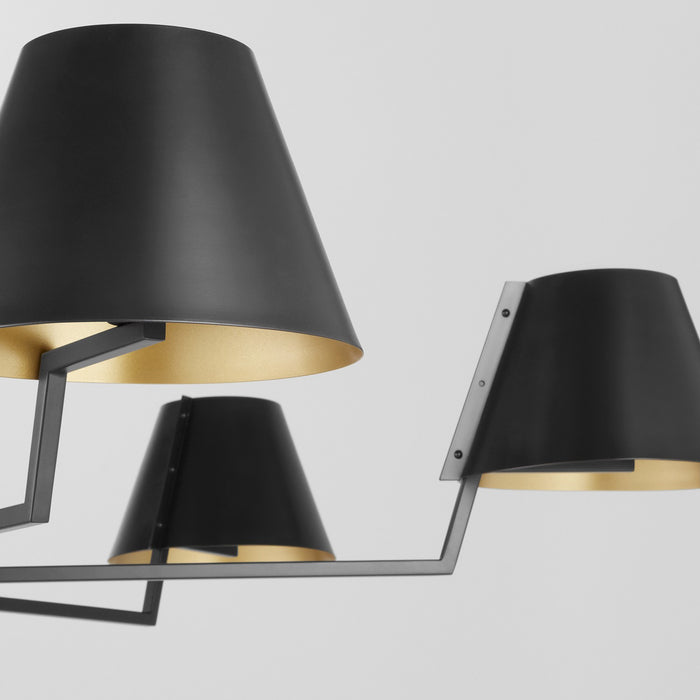 Quorum 668-6-59 Six Light Chandelier, Matte Black